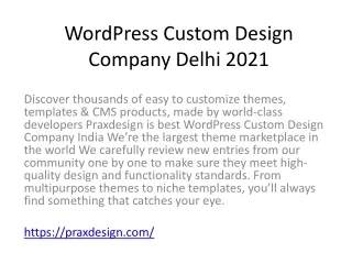 wordpress custom design company delhi 2021
