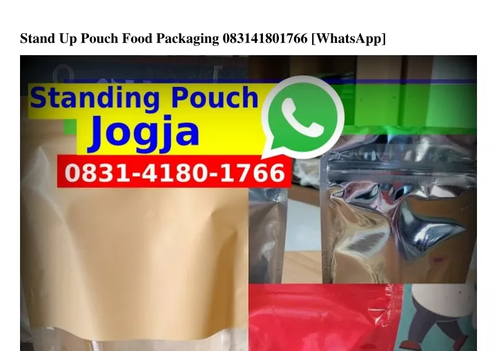 stand up pouch food packaging 083141801766