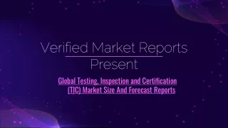 verified market reports present