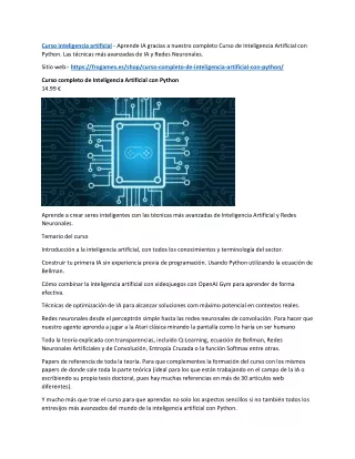 curso inteligencia artificial aprende ia gracias
