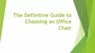 the definitive guide to choosing an office chair