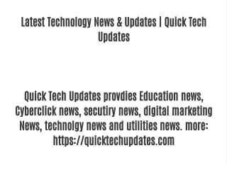 Latest Technology News & Updates | Tech Updates 4u