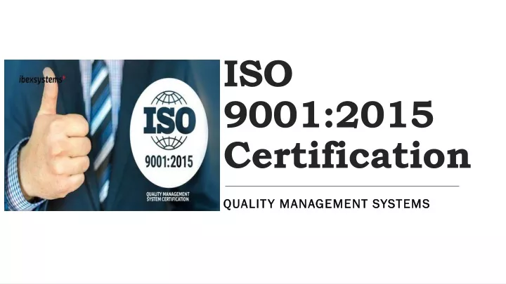 PPT - ISO 9001: 2015 Certification PowerPoint Presentation, Free ...