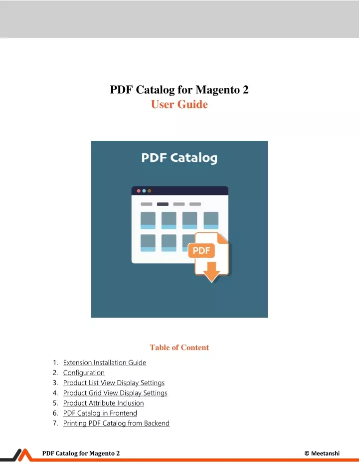 pdf catalog for magento 2 user guide