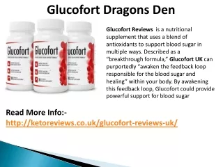 Glucofort Dragons Den Glucofort UK