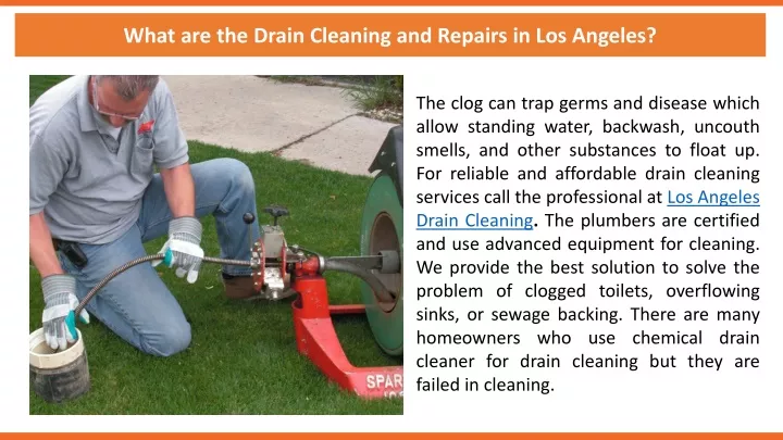 what are the drain cleaning and repairs