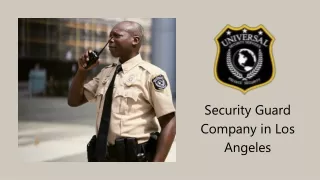 Security Guard Company in Los Angeles - Universal Security Services Inc