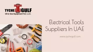 Electrical Tools Suppliers In UAE
