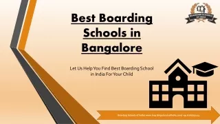 List of Boarding Schools in Bangalore CBSE, and IB Board