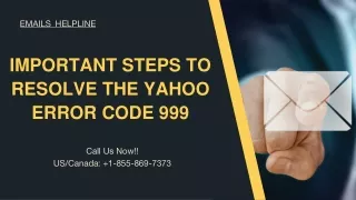 Important Steps To Resolve The Yahoo Error Code 999