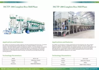 100T, 200T complete rice mill