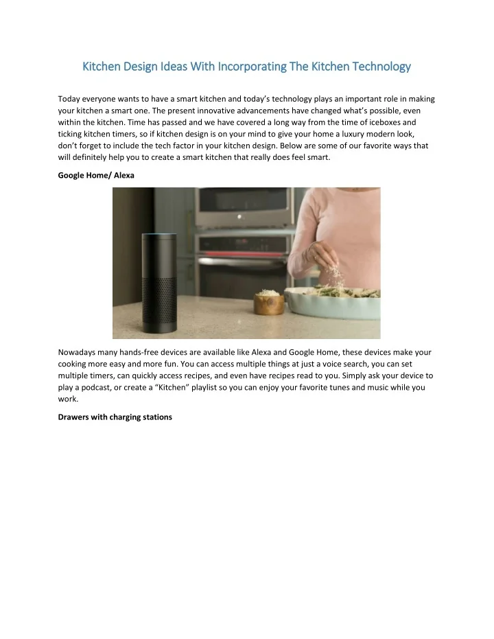 PPT - Kitchen Design Ideas With Incorporating The Kitchen Technology ...