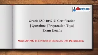 oracle 1z0 1047 21 certification