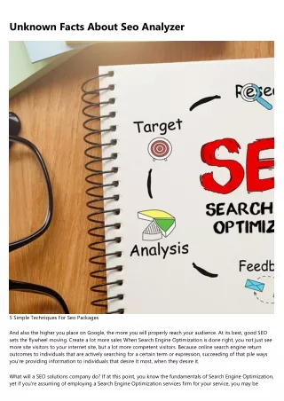 unknown facts about seo analyzer