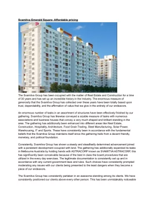 svamitva emerald square affordable pricing