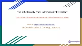 The 5 Big Identity Traits in Personality Psychology