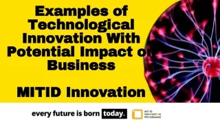 examples of technological innovation with