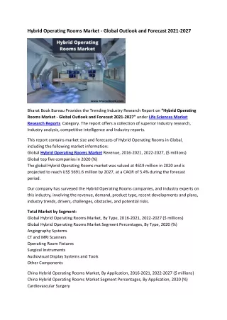 hybrid operating rooms market global outlook