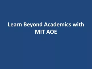 learn beyond academics with mit aoe