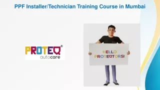PPF Installer Technician Training Course in Mumbai