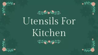 Cooking Utensils Online