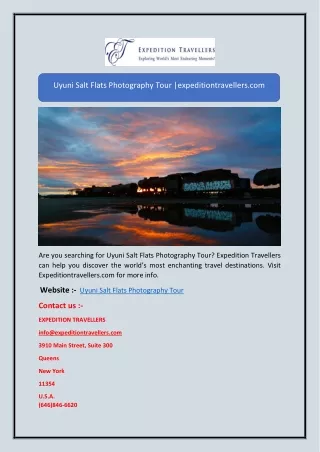 Uyuni Salt Flats Photography Tour |expeditiontravellers.com