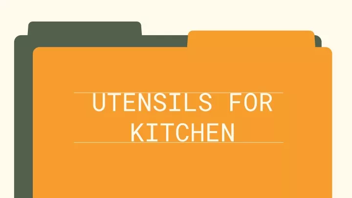 utensils for kitchen