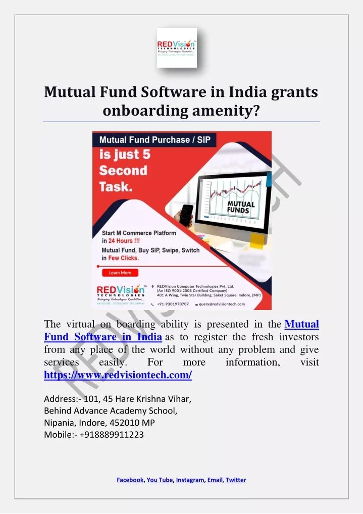 mutual fund software in india grants onboarding