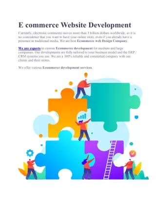 e commerce website development
