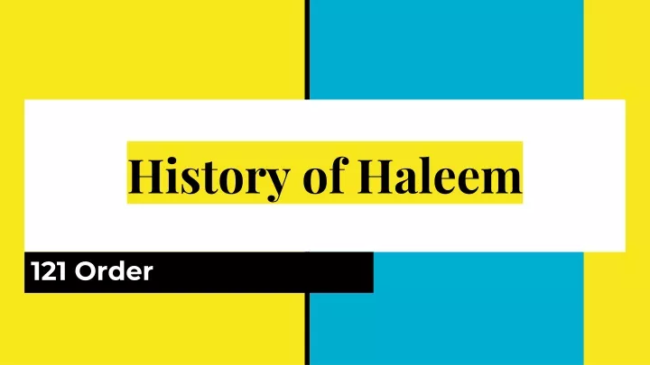history of haleem