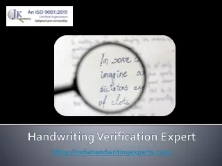 handwriting verification expert