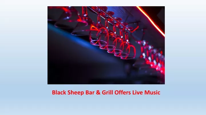 black sheep bar grill offers live music
