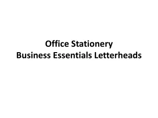 Office Stationery Business Essentials Letterheads