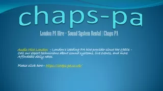 london pa hire sound system rental chaps pa