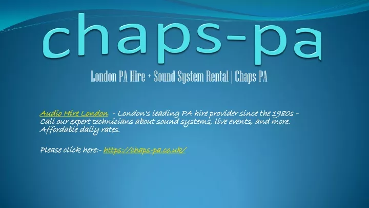 london pa hire sound system rental chaps pa