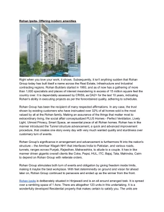 rohan ipsita offering modern amenities