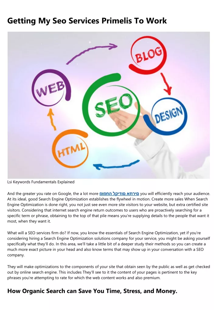 getting my seo services primelis to work