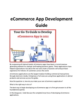 ecommerce app development guide