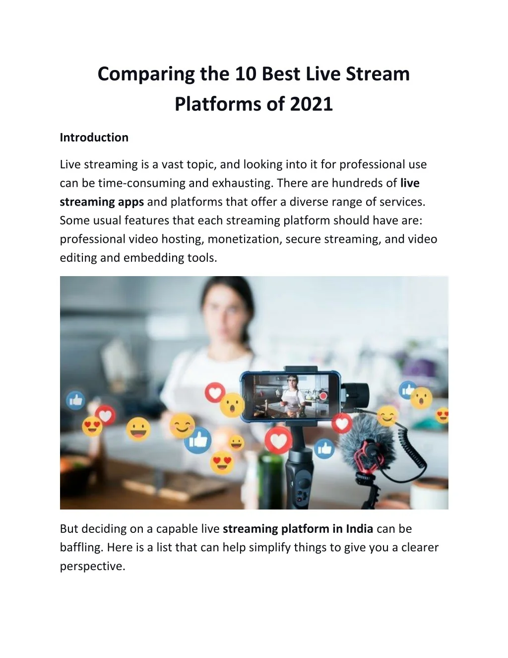 PPT - Comparing the 10 Best Live Stream Platforms of 2021 PowerPoint ...