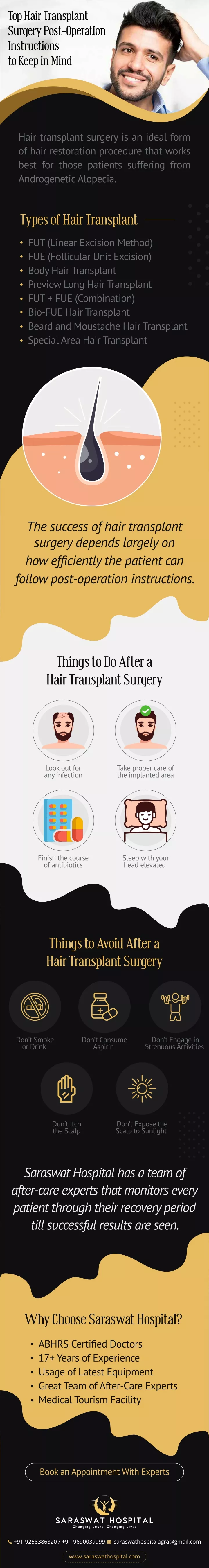 top hair transplant surgery post operation