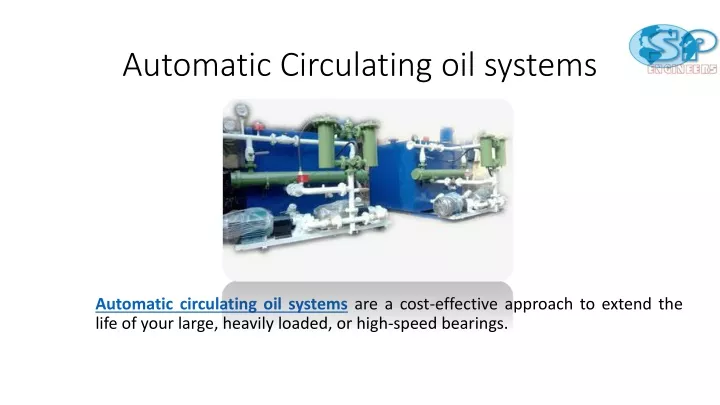 automatic circulating oil systems