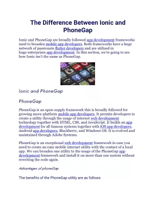the difference between ionic and phonegap