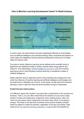 how is machine learning development useful