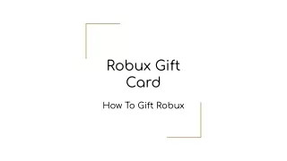 Robux Gift Card