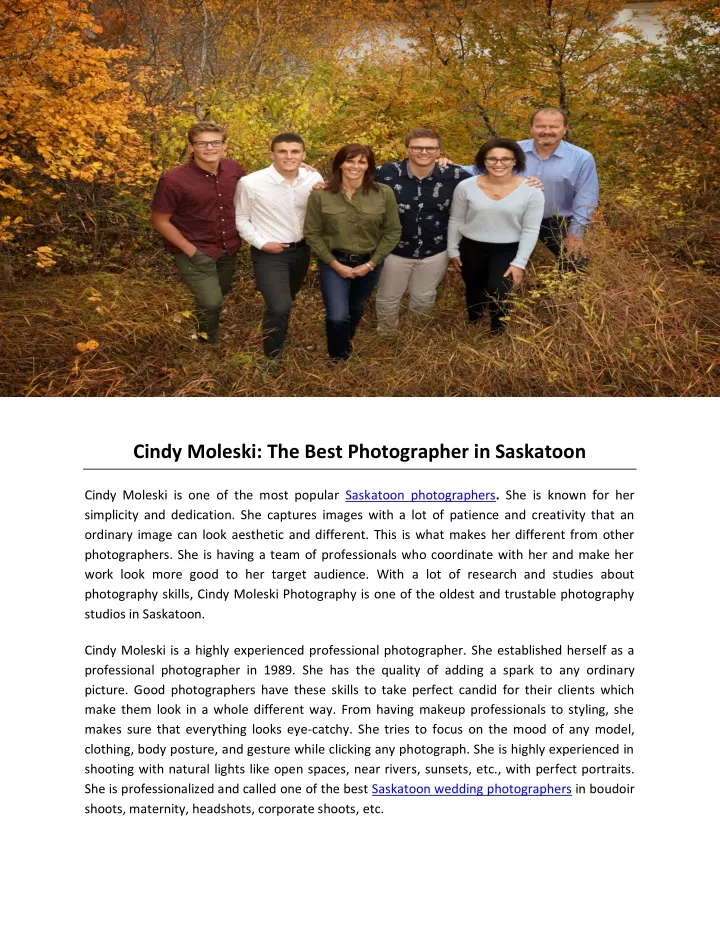 cindy moleski the best photographer in saskatoon