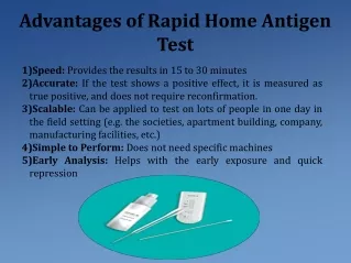 Advantages of Rapid Home Antigen Test