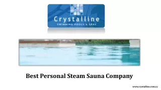 Best Personal Steam Sauna Company