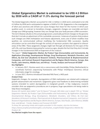 global epigenetics market is estimated