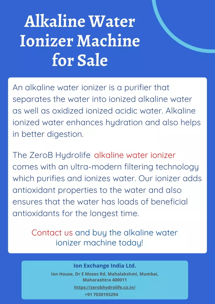 alkaline water ionizer machine for sale