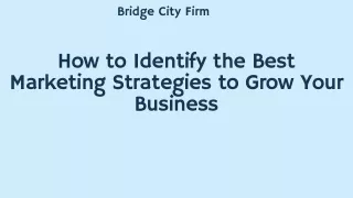 Bridge City Firm: ​Best Marketing Strategies to Grow Your Business